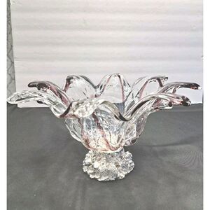 Ventage‎ Vetro Eseguito- handblown Glass From Italy- footed Bowl